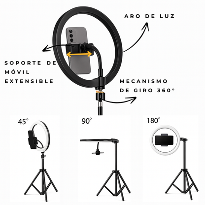 EL COMBO DEFINITIVO: Trípode + Aro de Luz + Ganchos Virales