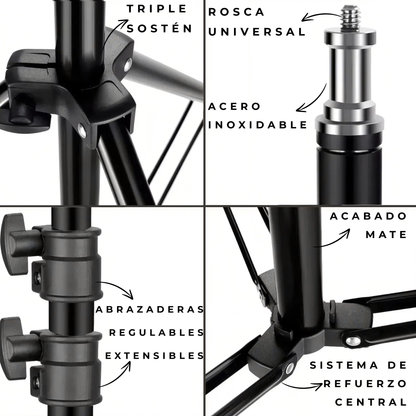 EL COMBO DEFINITIVO: Trípode + Aro de Luz + Ganchos Virales